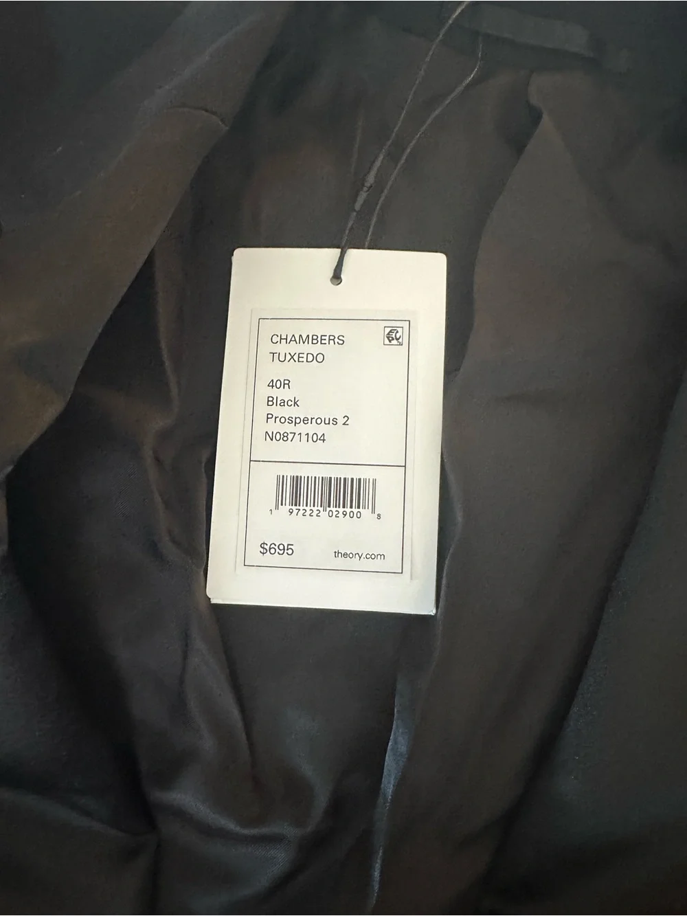 Theory Black Chambers Tuxedo Jacket